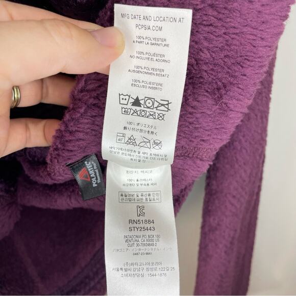 Patagonia Re-Tool Snap-T Pullover in Deep Plum Light Balsamic X-Dye Size S - Picture 7 of 10